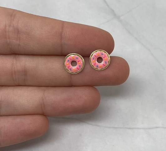 Strawberry Donut Studs