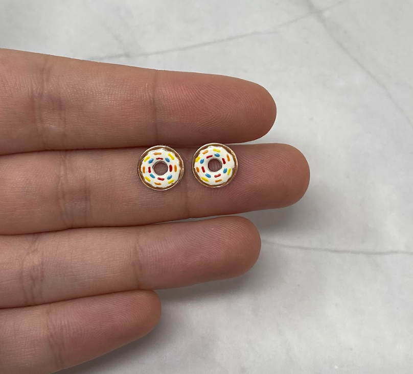Vanilla Donut Studs