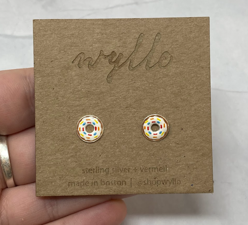 Vanilla Donut Studs