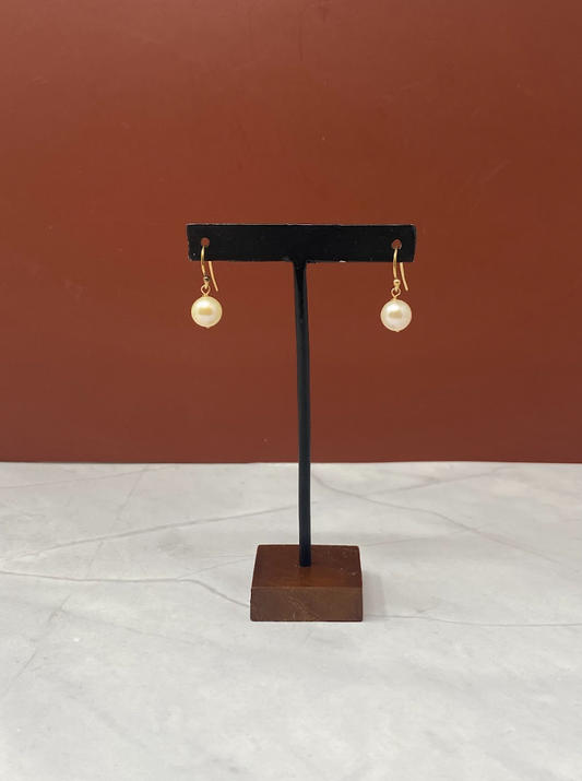 Gold Filled Pink Pearl Drop Earrings