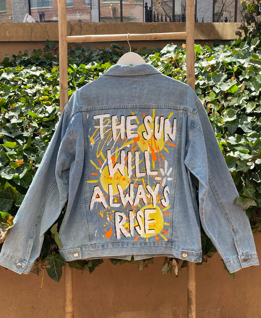 "Rise" Handpainted Denim Jacket