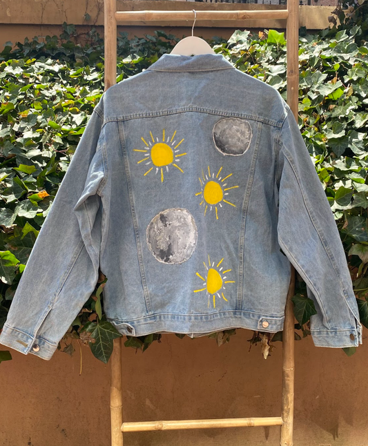 Moons Handpainted Denim Jacket