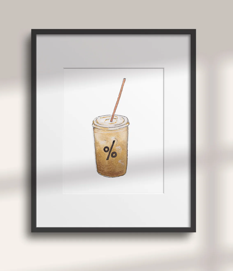 % Ice Coffee 8x10 Art Print