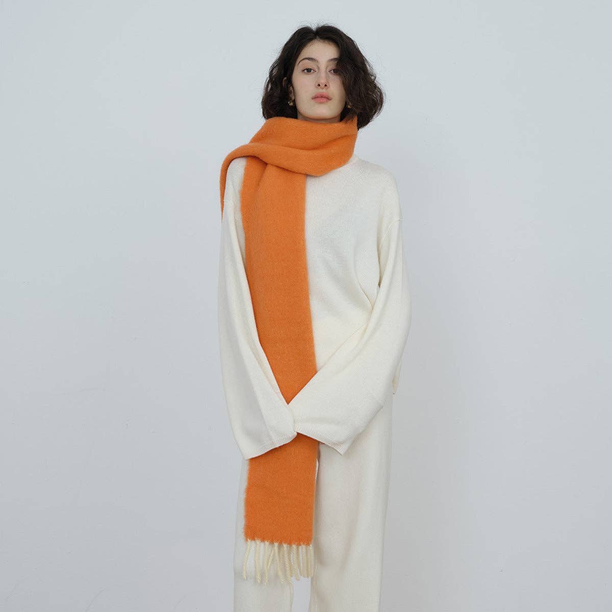 Burnt Orange Wool Scarf