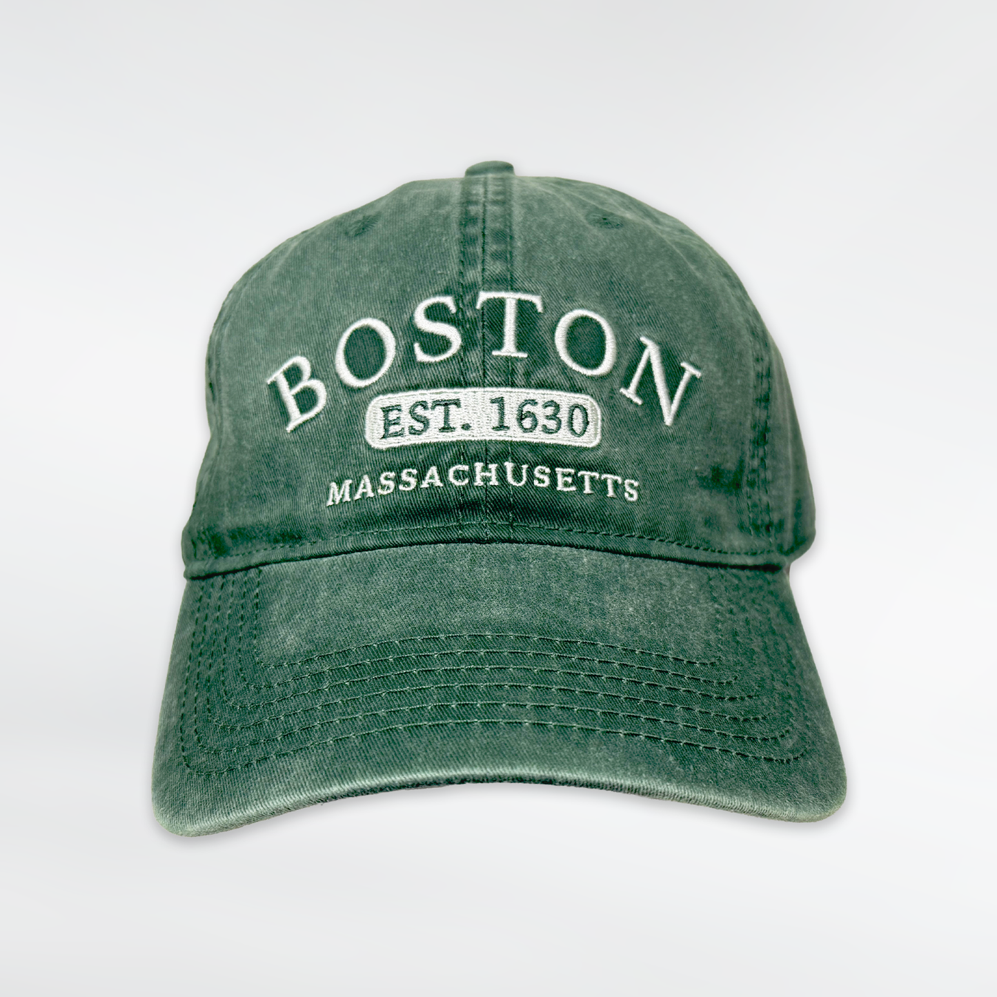 Boston Est. 1630 Faded Green Baseball Cap