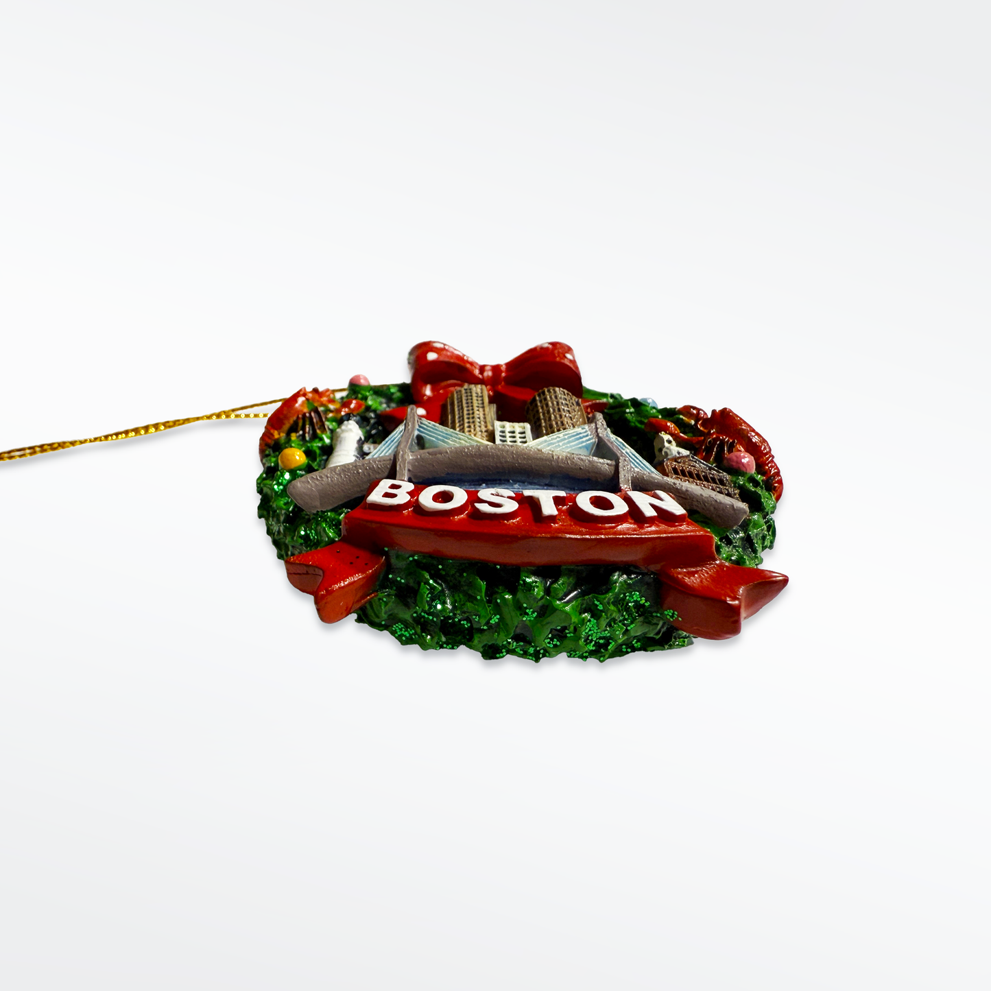 Boston Skyline Wreath Ornament