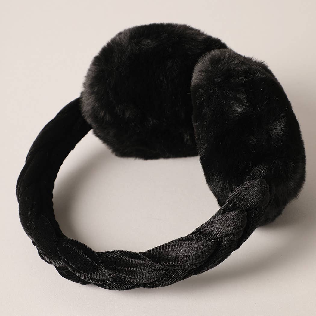 Velvet Braided Faux Fur Ear Muffs