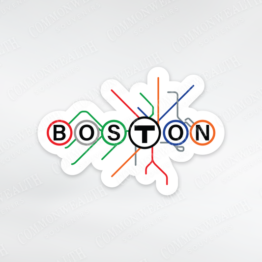Boston T Map Sticker