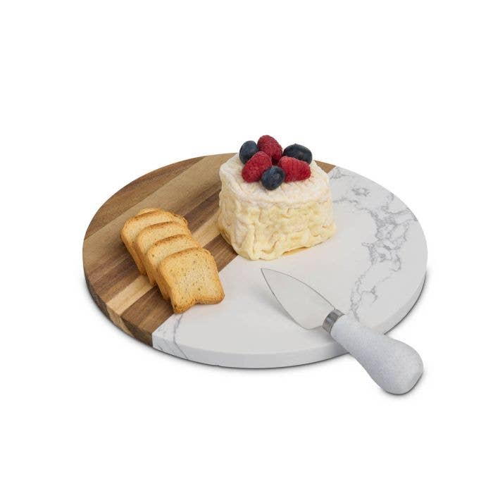 Marble & Wood Cheese Board