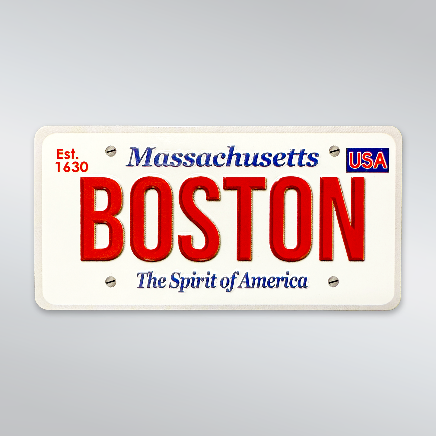 Boston Massachusetts License Plate Souvenir Magnet