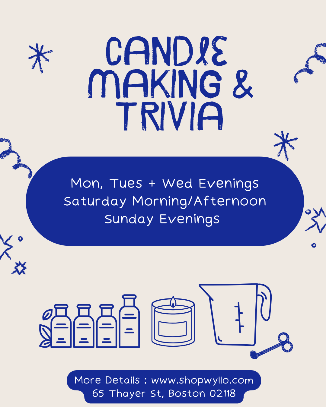 Soy Candle Making Workshop (Multiple Times and Dates Available)