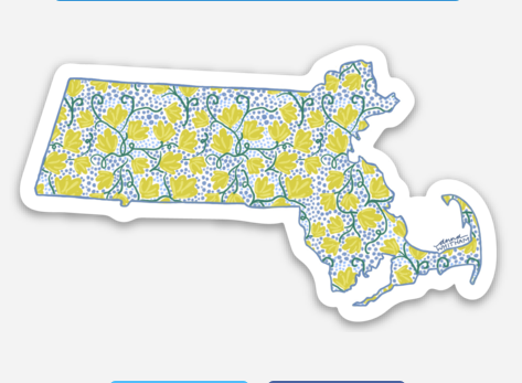Massachusetts Vine Sticker