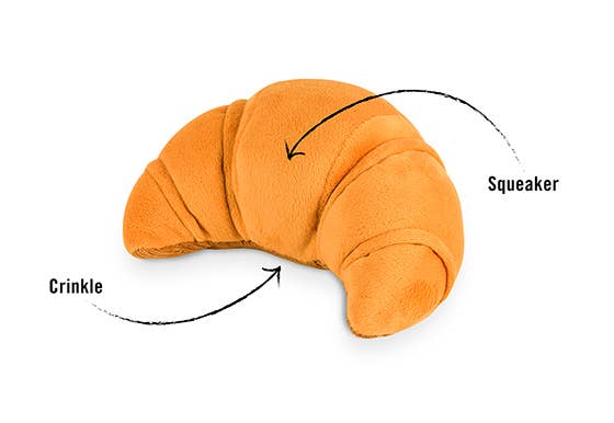 Croissant Squeaky Dog Toy