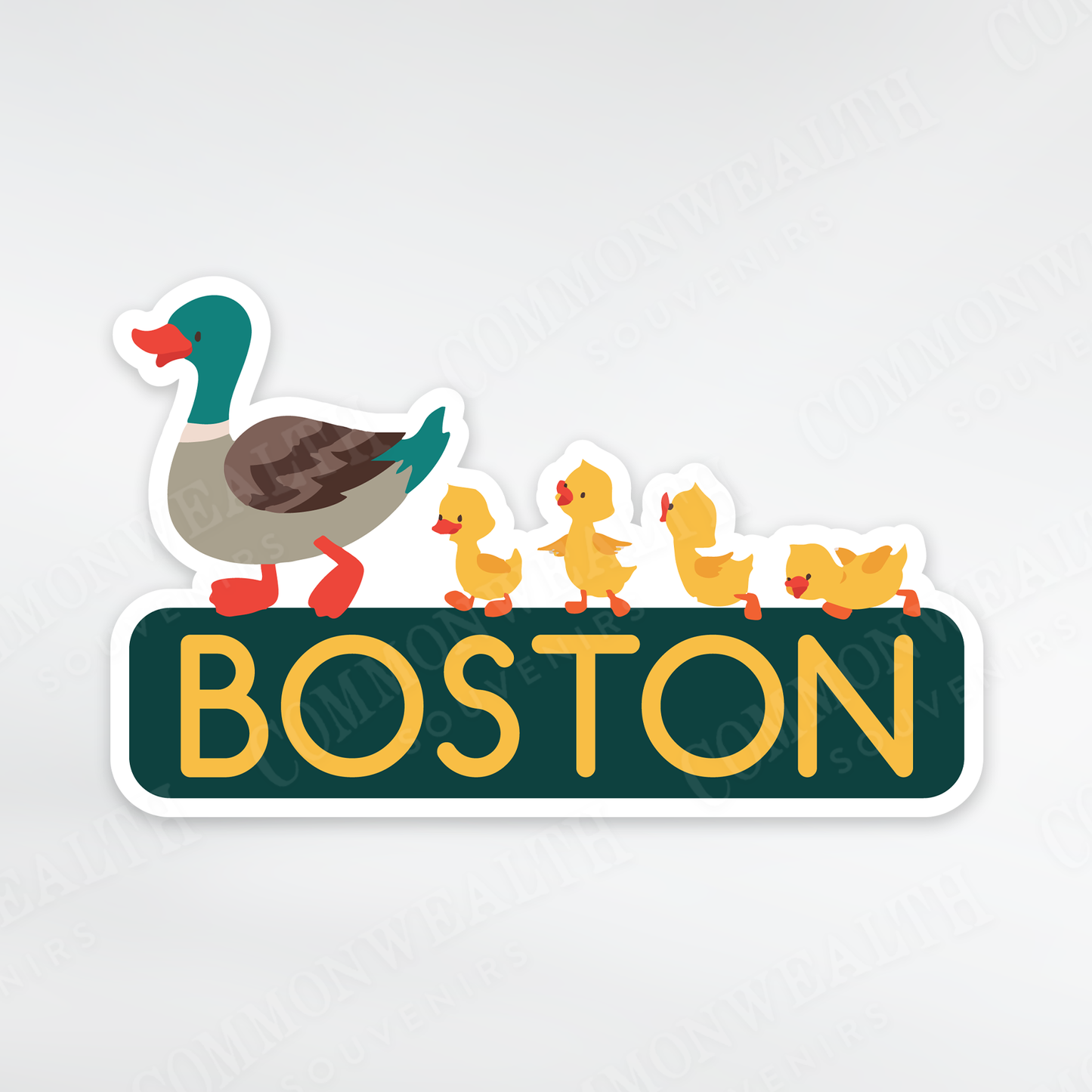 Boston Ducks Line Sticker