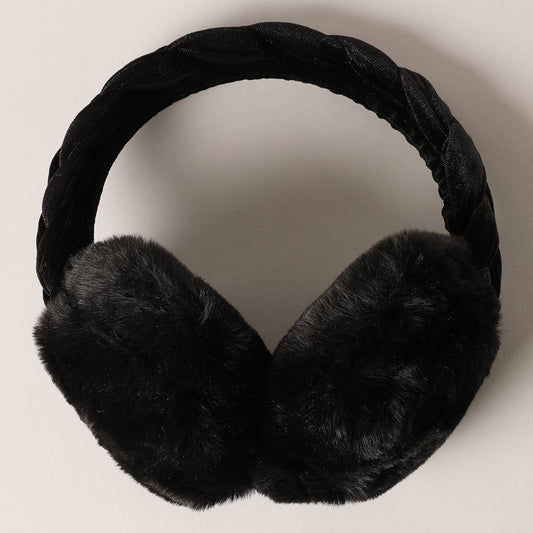 Velvet Braided Faux Fur Ear Muffs