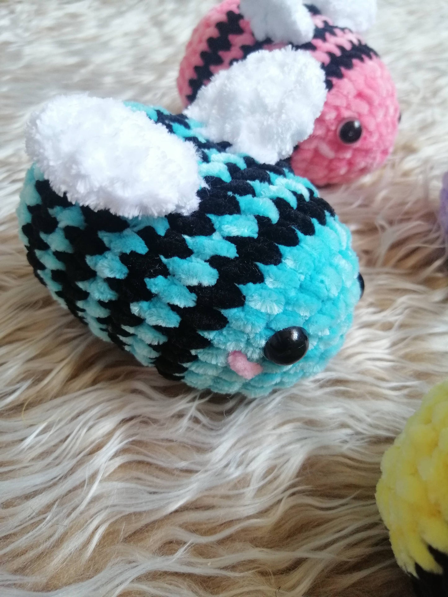 Velvet Crochet Bee Plushie