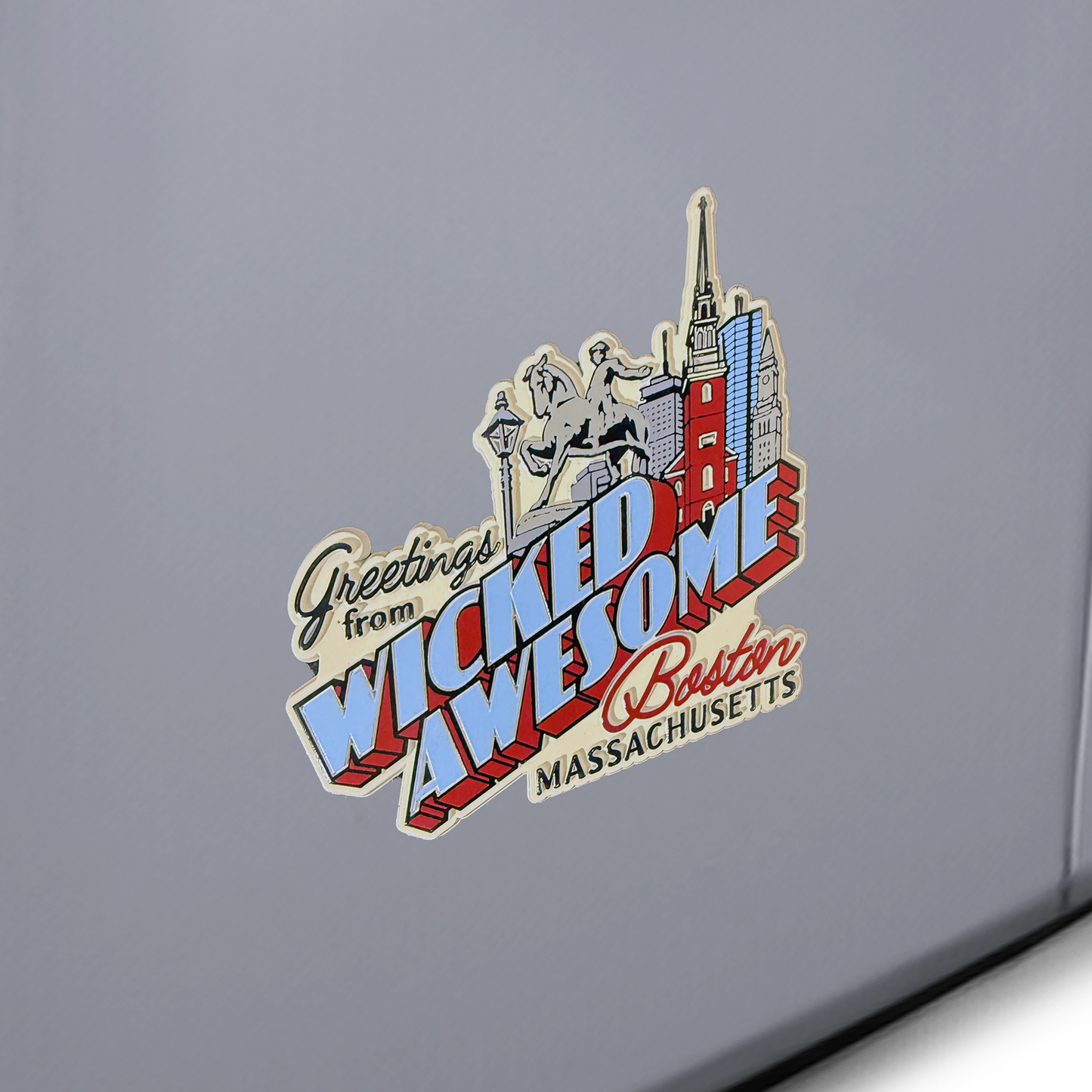 Greetings from Wicked Awesome Boston Souvenir Magnet