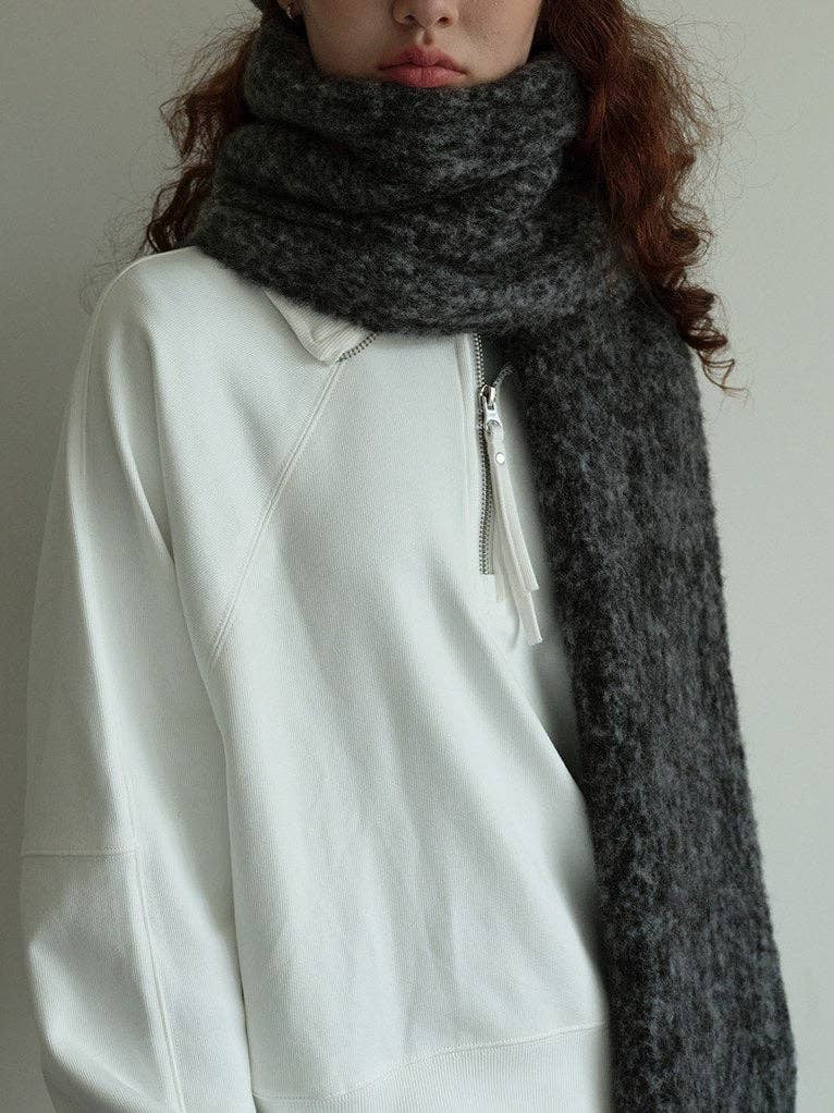 Black & Grey Wool Scarf
