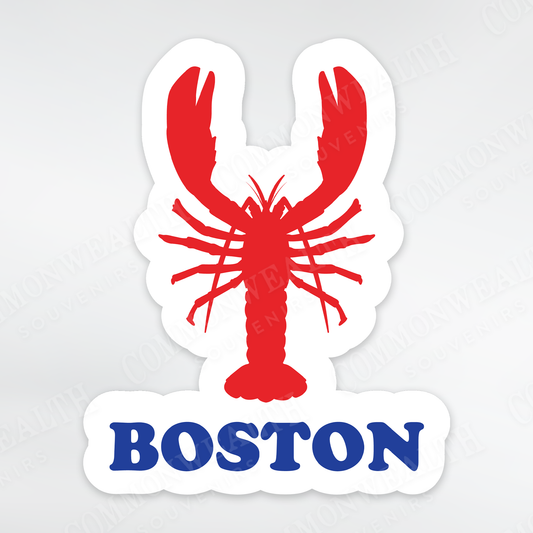 Boston Red White and Blue Lobster Souvenir Sticker