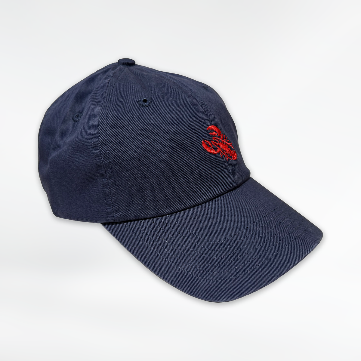 Boston Simple Lobster Embroidered Navy Baseball Cap