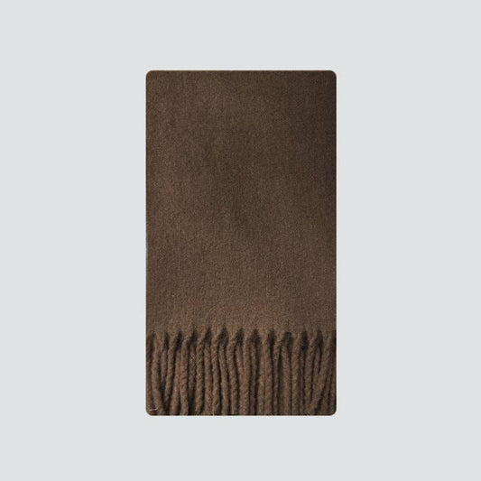 Brown Oversized Wool Scarf