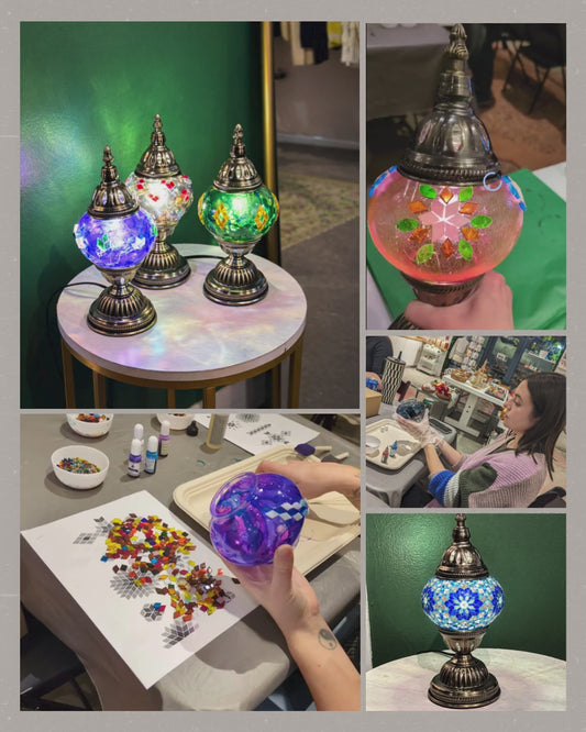 Create Turkish Lamps: Reverse Glass Painting & Mosaic Design