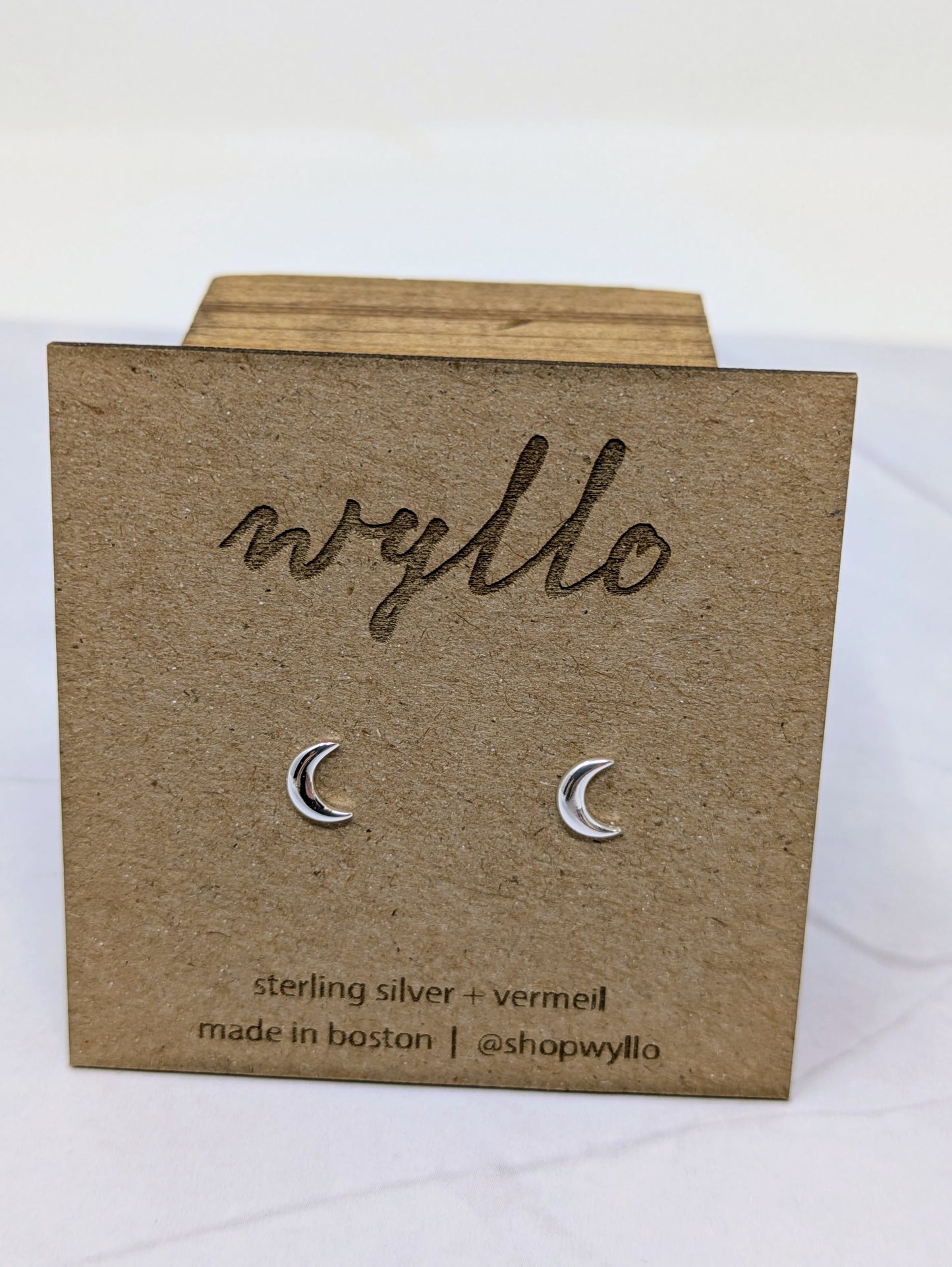 Silver Moon Studs