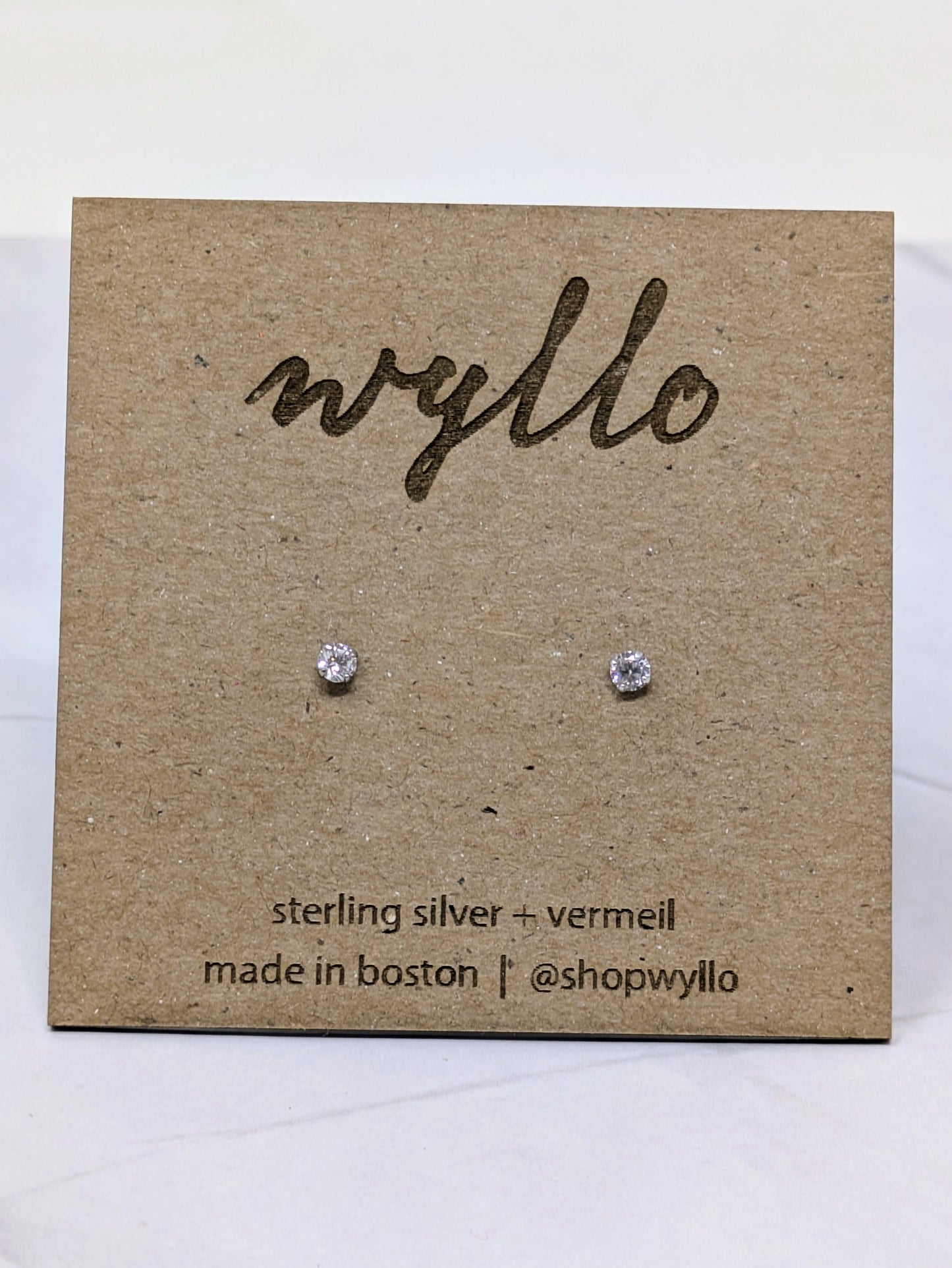 Sterling Silver 3mm CZ Studs