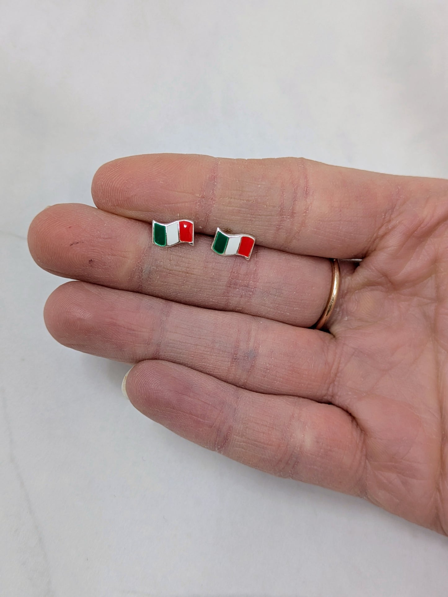 Italian Flag Studs
