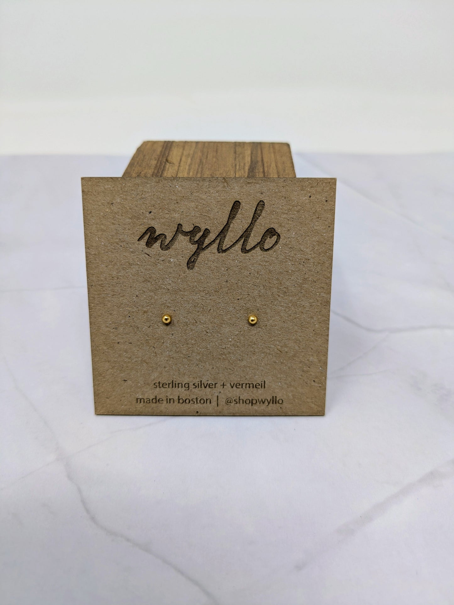 Yellow Gold Ball Studs