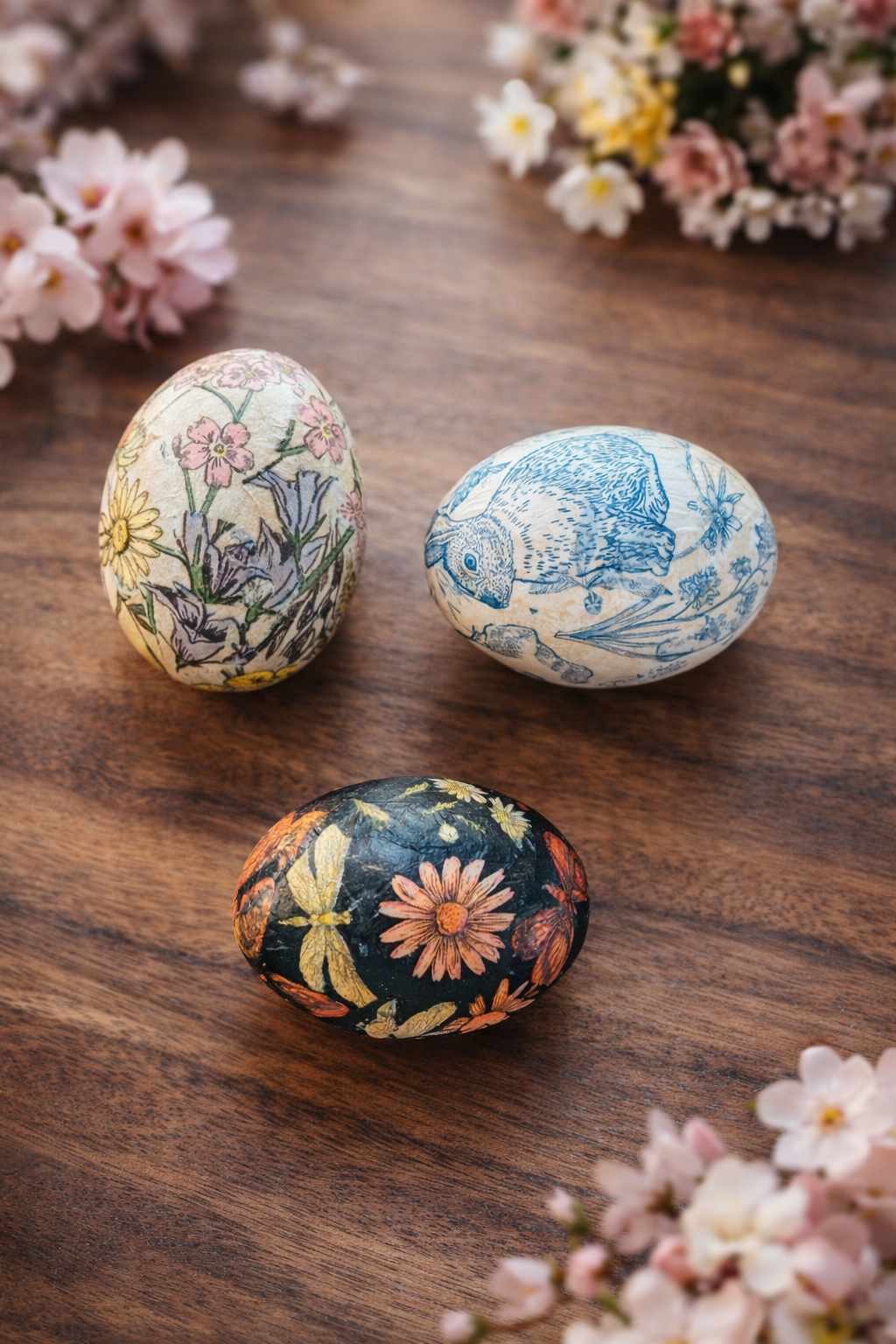 Spring Decoupage Wooden Eggs Workshop