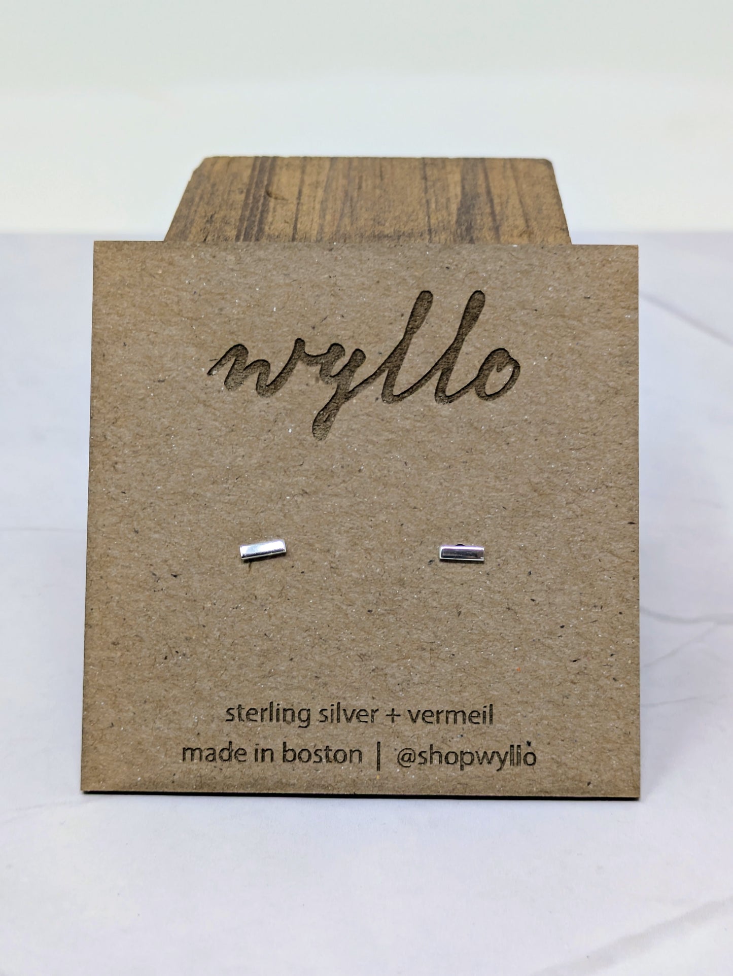 Sterling Silver Bar Studs