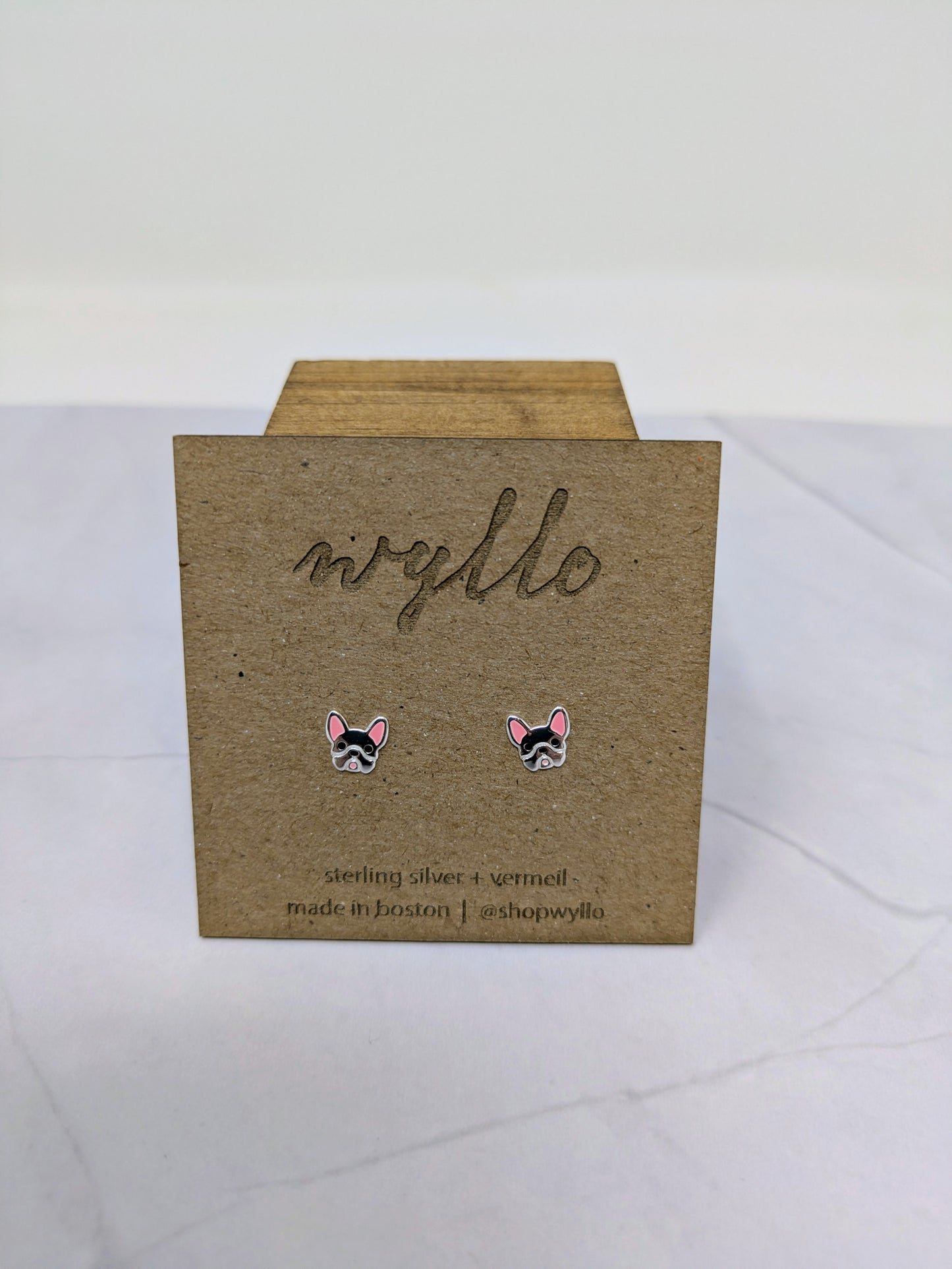 Sterling Silver Frenchie Studs