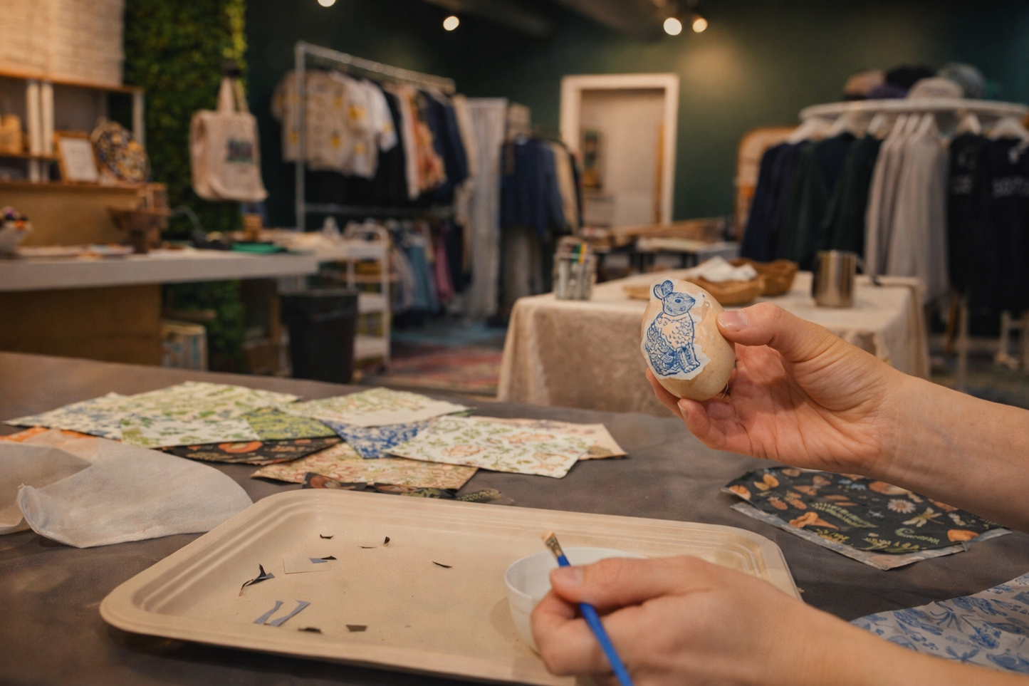 Spring Decoupage Wooden Eggs Workshop