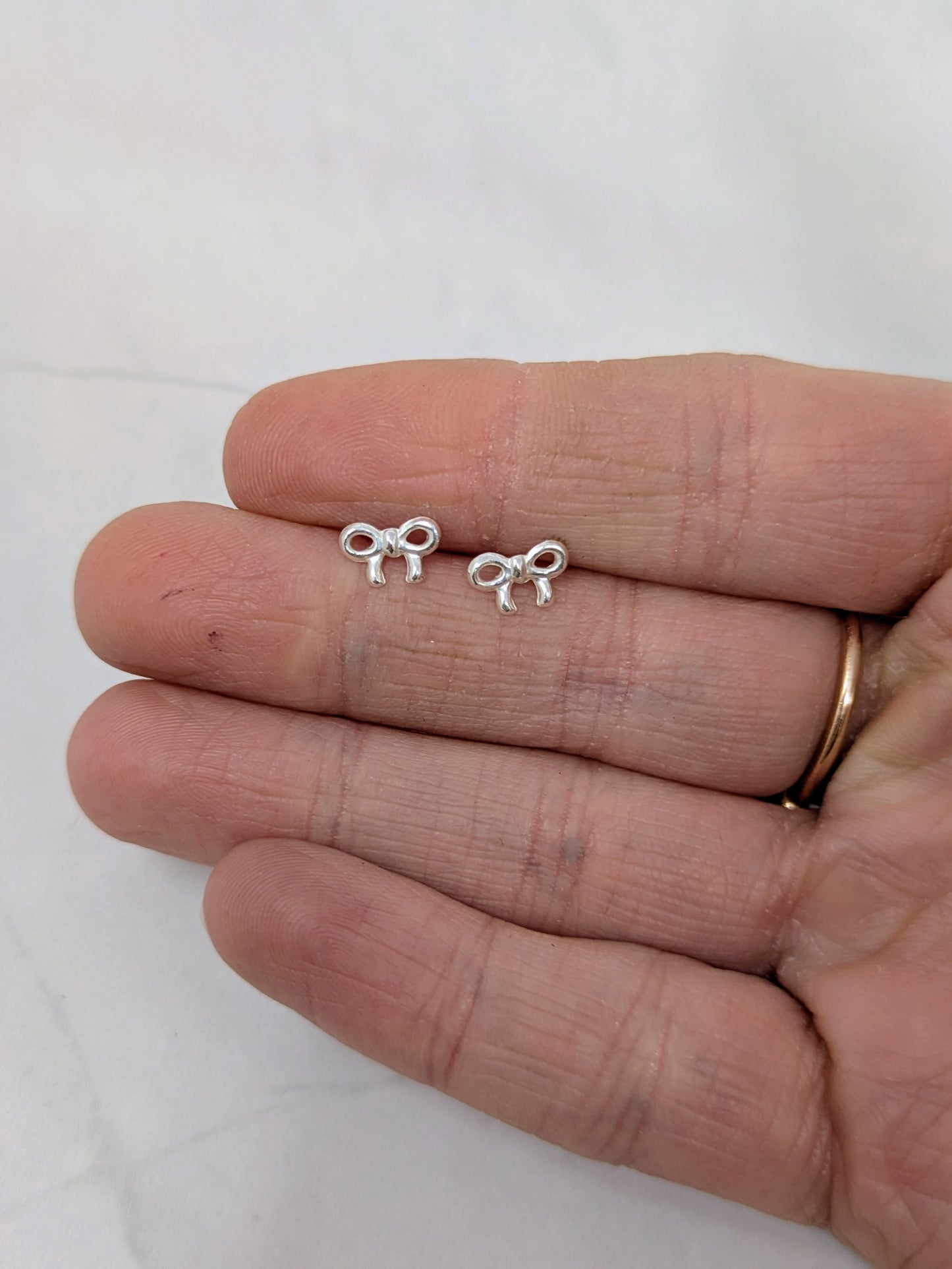 Silver Bow Studs