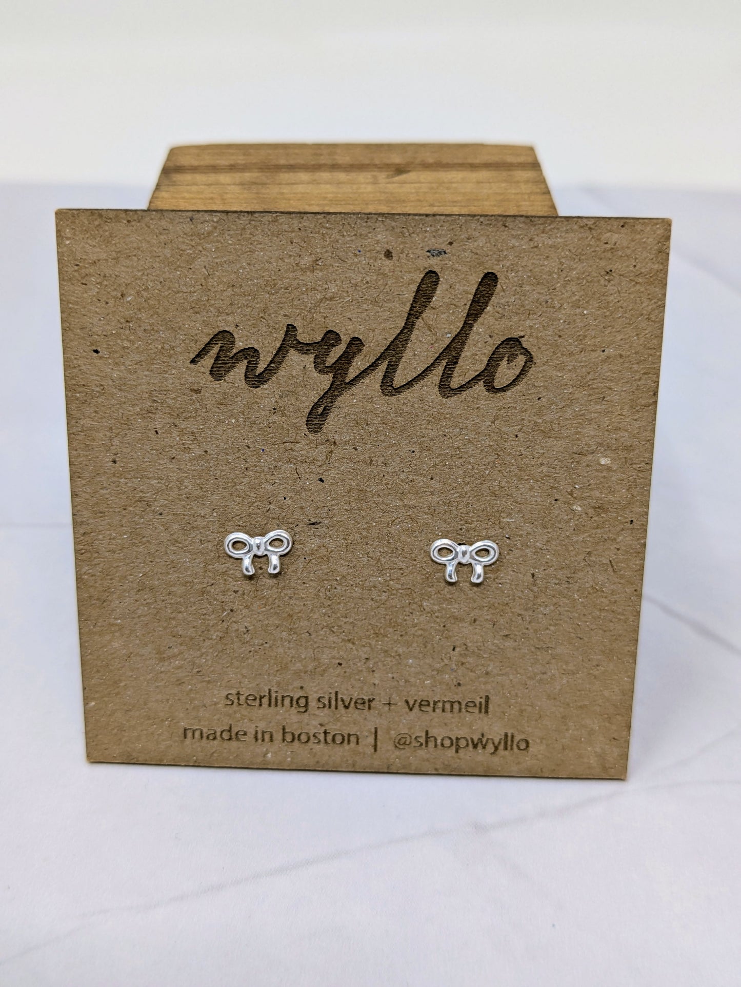 Silver Bow Studs