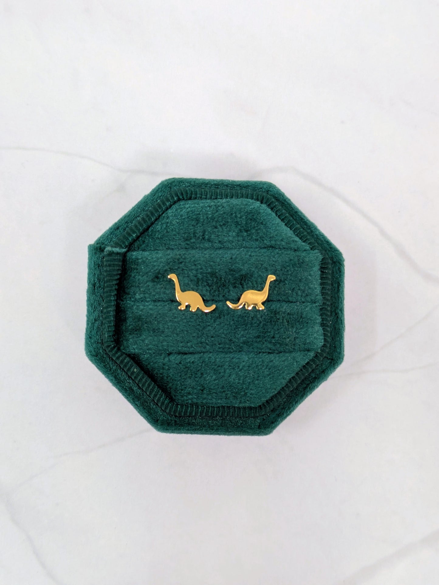 Yellow Gold Dinosaur Studs
