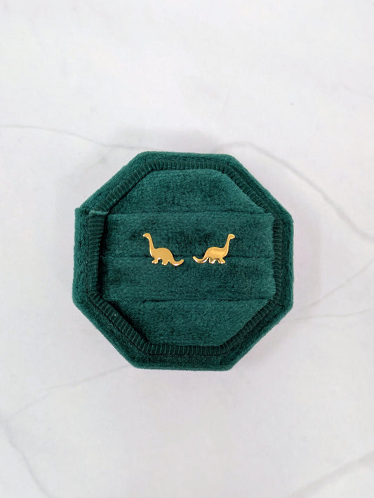 Yellow Gold Dinosaur Studs