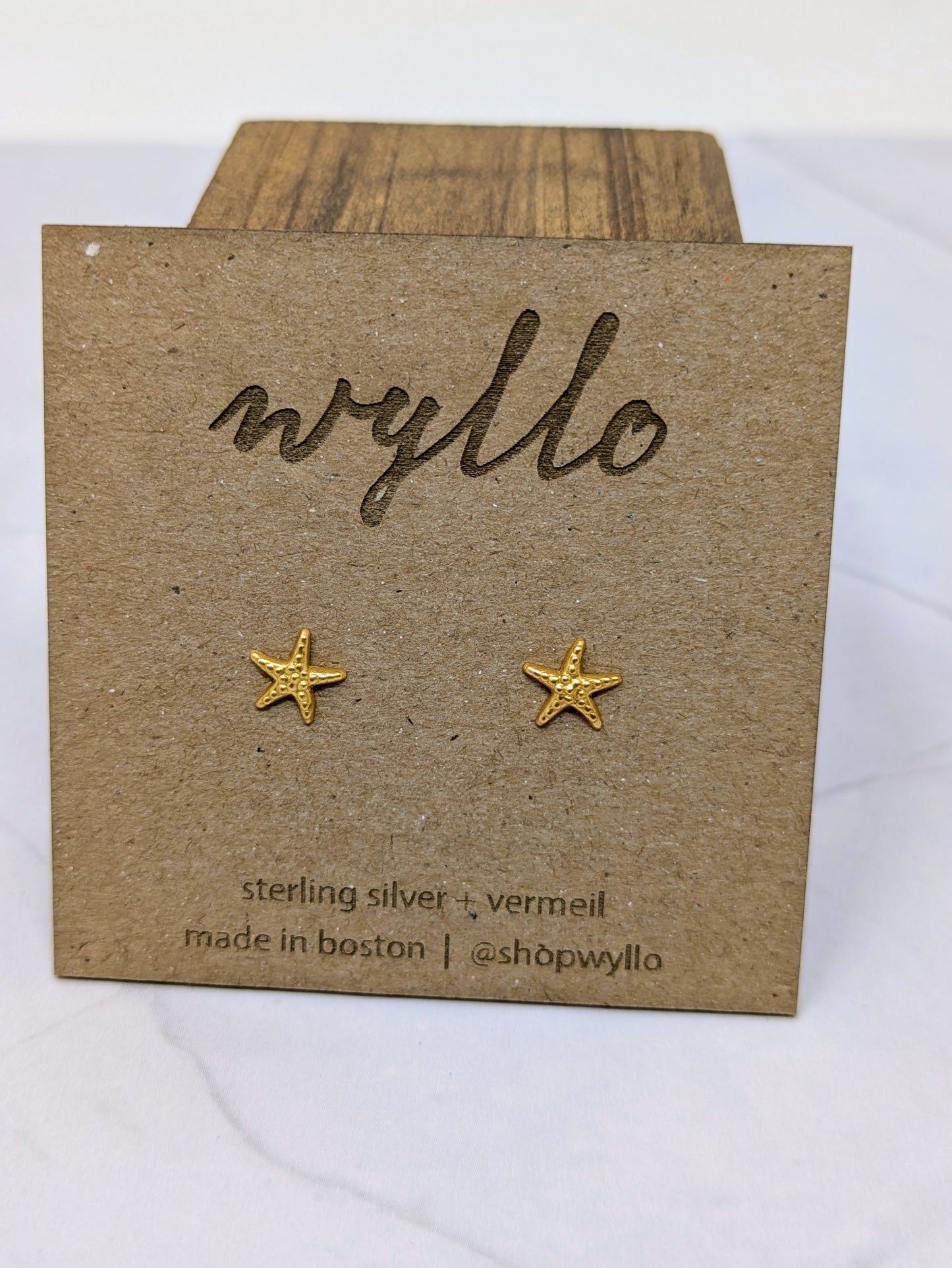 Gold Starfish Studs