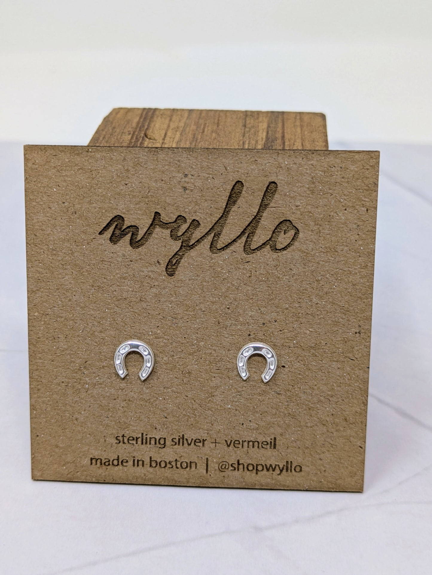 Silver Horseshoe Studs