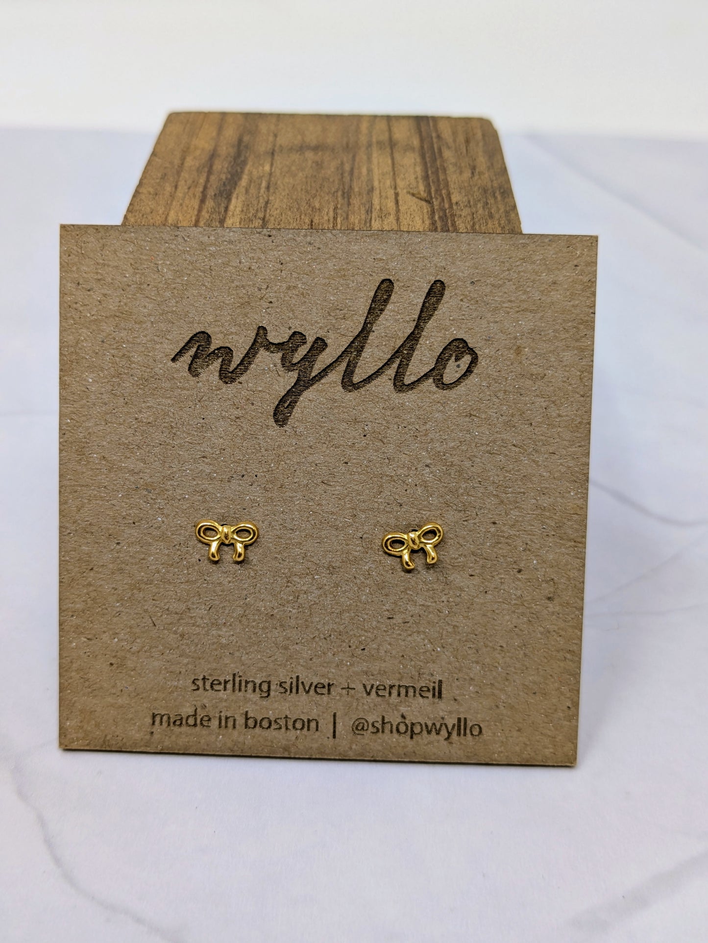 Yellow Gold Bow Studs