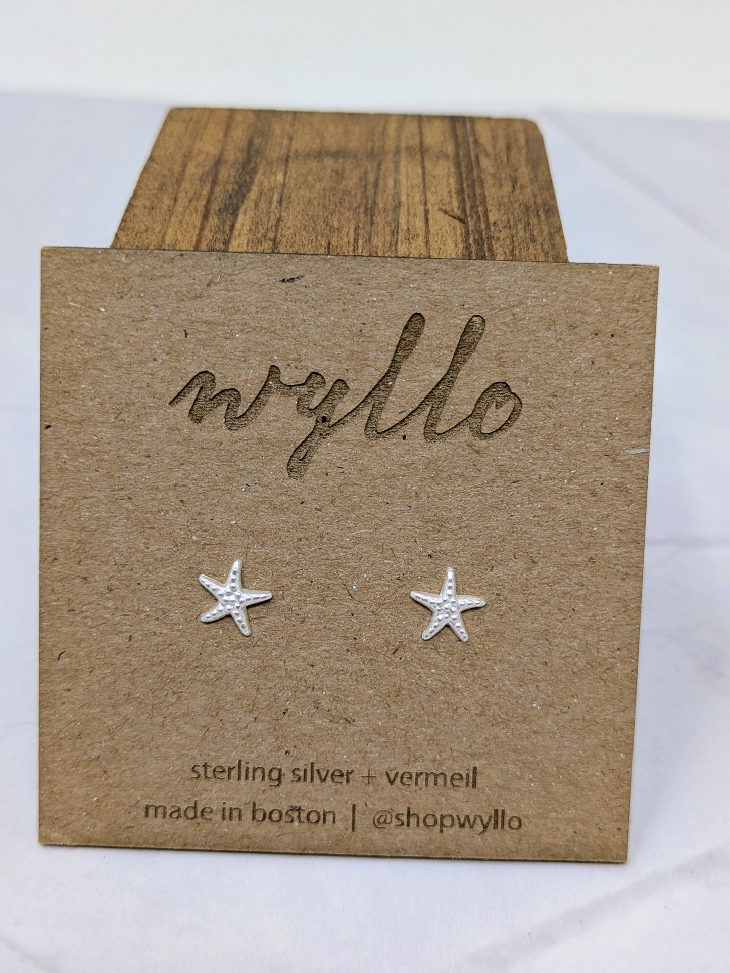 Silver Starfish Studs