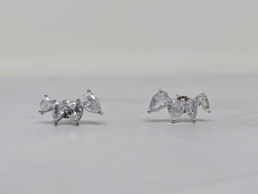 Sterling Silver Marquise Studs