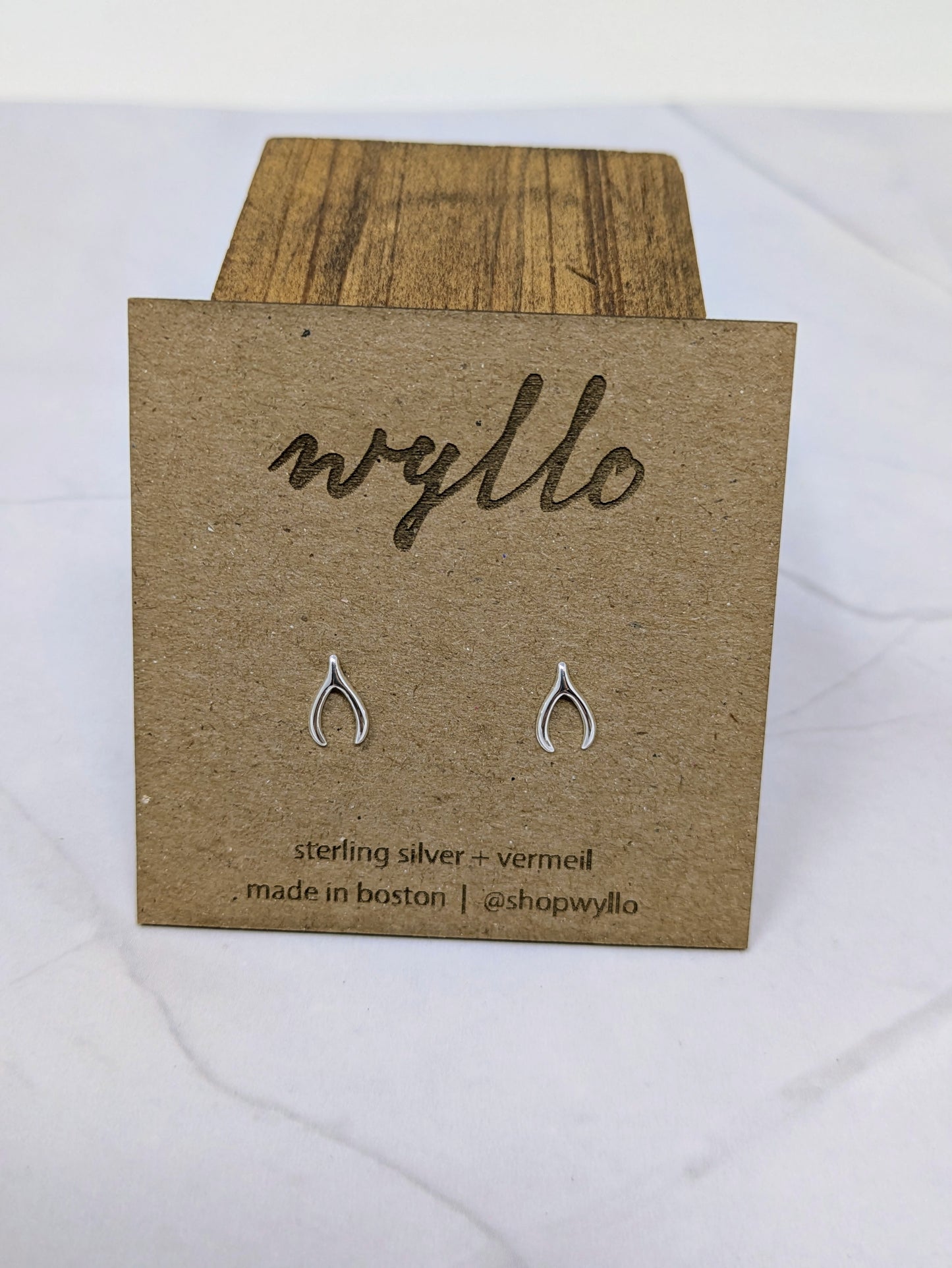 Silver Wishbone Studs