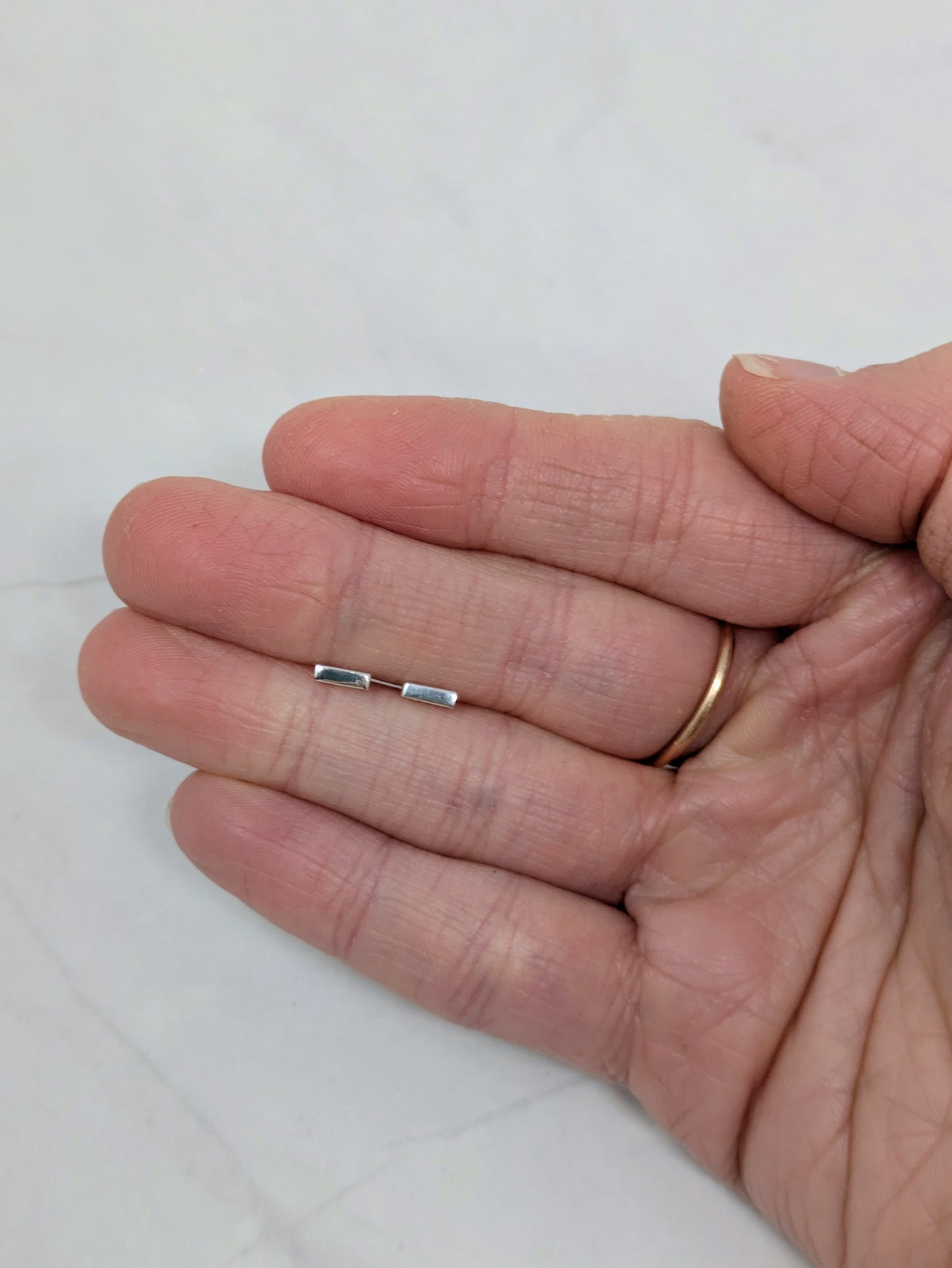 Sterling Silver Bar Studs
