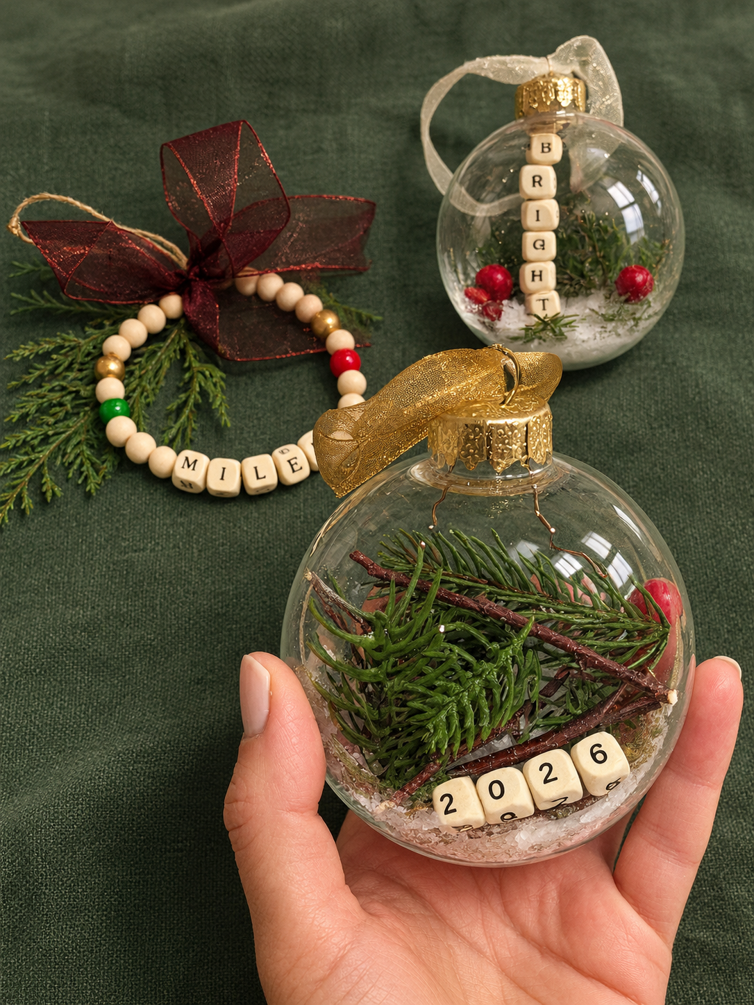 Snow Globe & Wreath Momento Ornament Workshop - Make 3 ornaments!