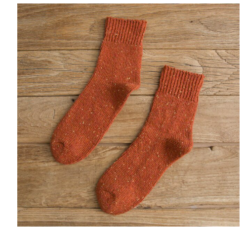 Burnt Orange Wool Socks