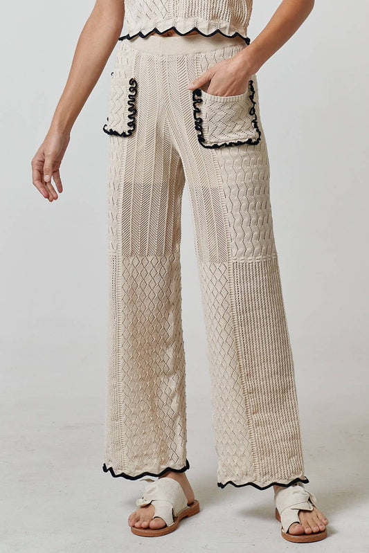 Yarn Embroidered Lounge Pants