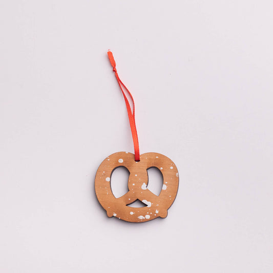 Wooden Pretzel Ornament