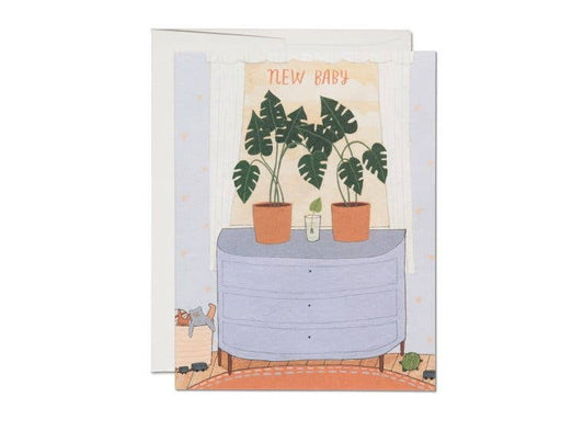 Nursery Plants baby greeting card